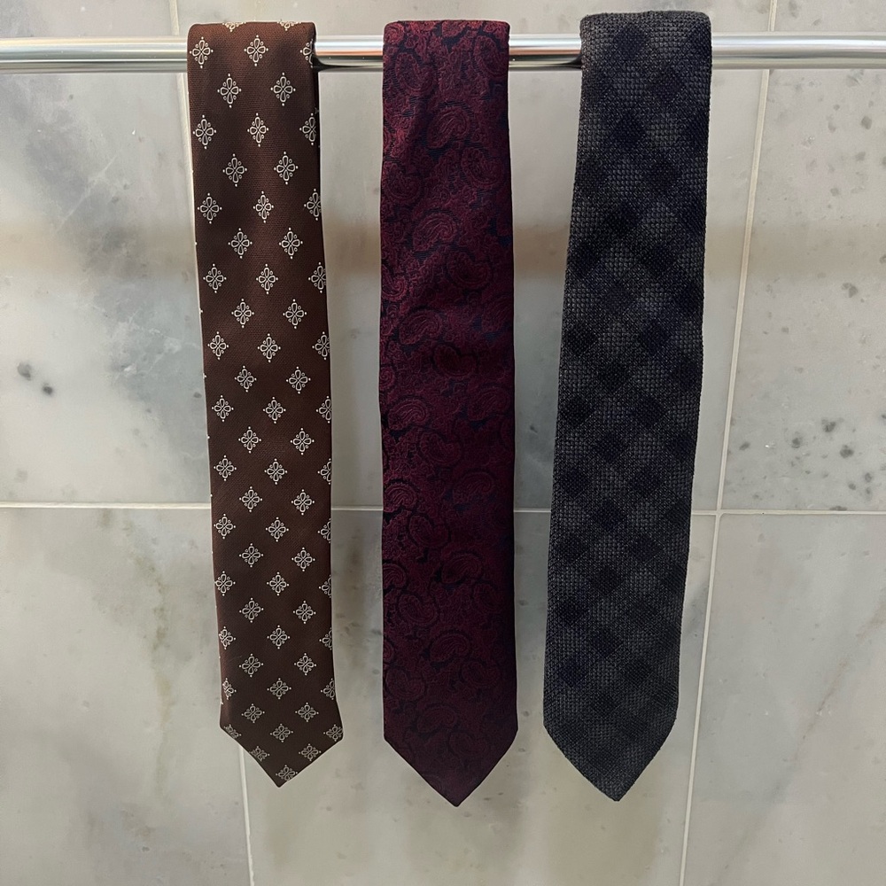 Jus. A Banks ties, set of three